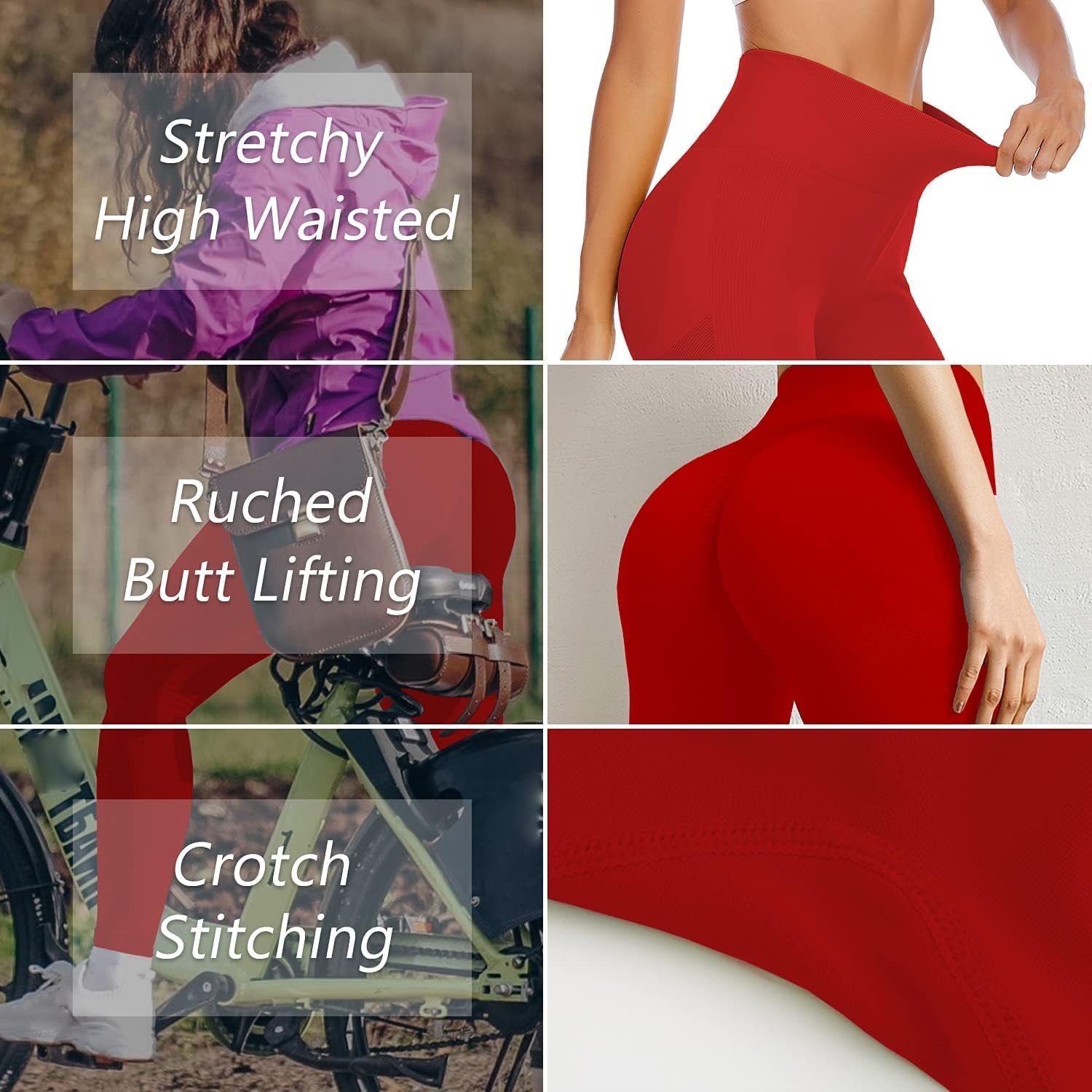 High Waisted Leggings for Women Tummy Control Butt Lifting Yoga Pants Workout Compression Tights