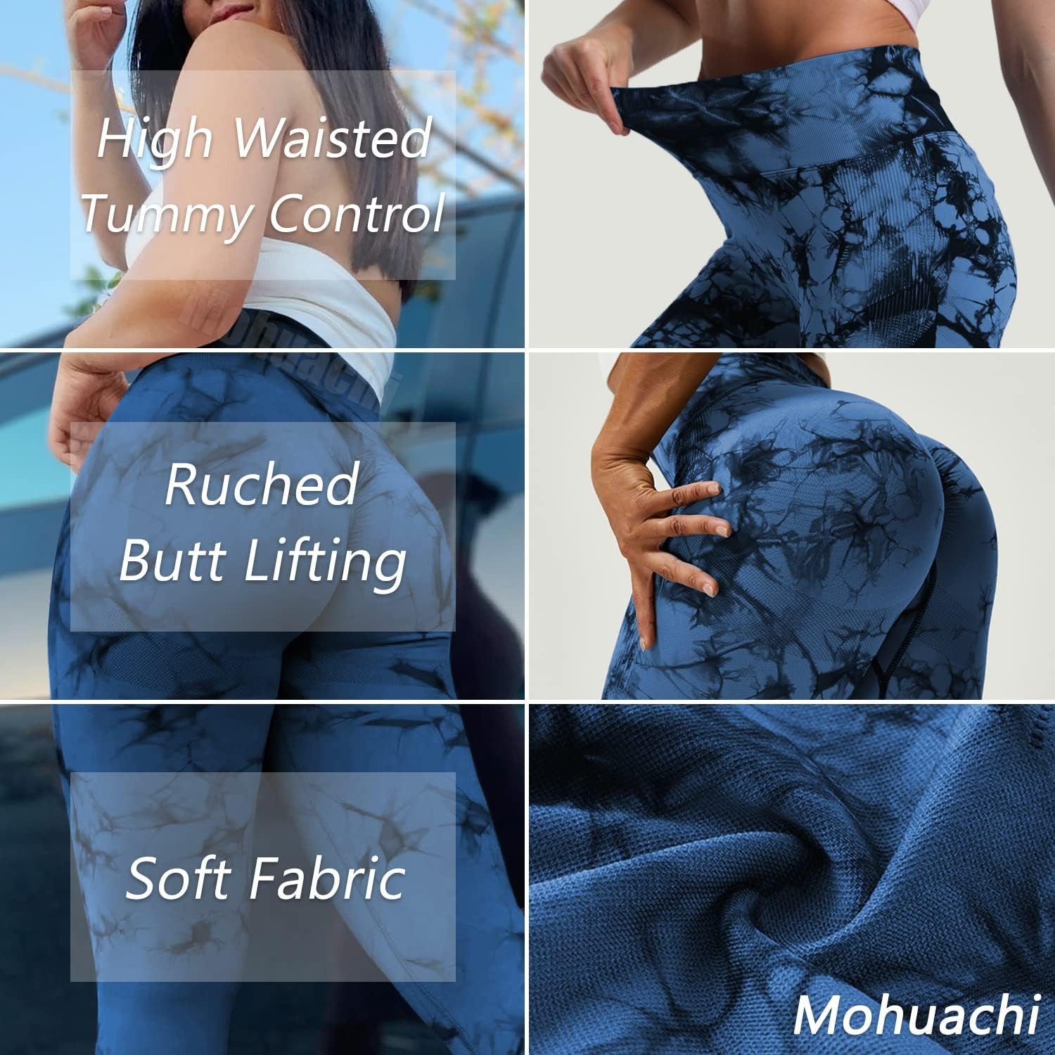 High Waisted Leggings for Women Tummy Control Butt Lifting Yoga Pants Workout Compression Tights