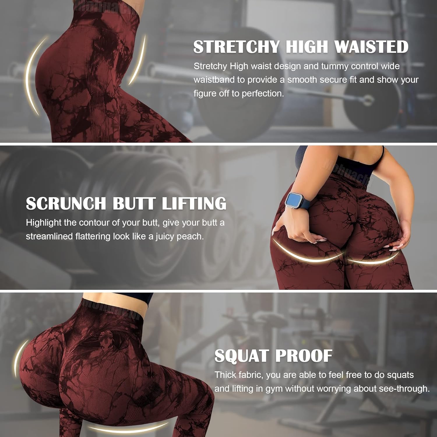 Women Scrunch Butt Lifting Leggings for Women Seamless High Waisted Workout Yoga Pants Gym Booty Tights