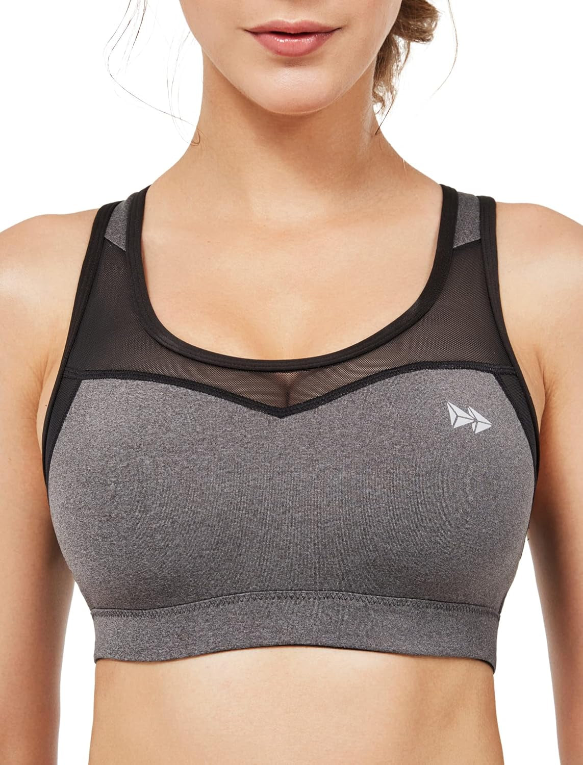 High Impact Sports Bras for Women plus Size Racerback Workout Medium Support Sports Bra for Running Fitness