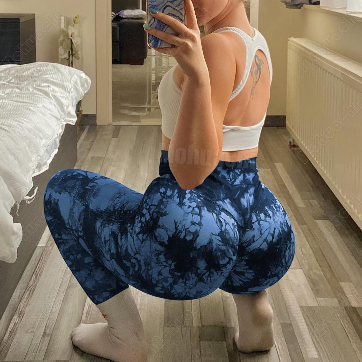 High Waisted Leggings for Women Tummy Control Butt Lifting Yoga Pants Workout Compression Tights
